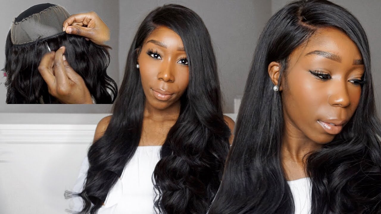 HOW TO SEW/ MAKE 360 LACE FRONTAL WIG! - YouTube