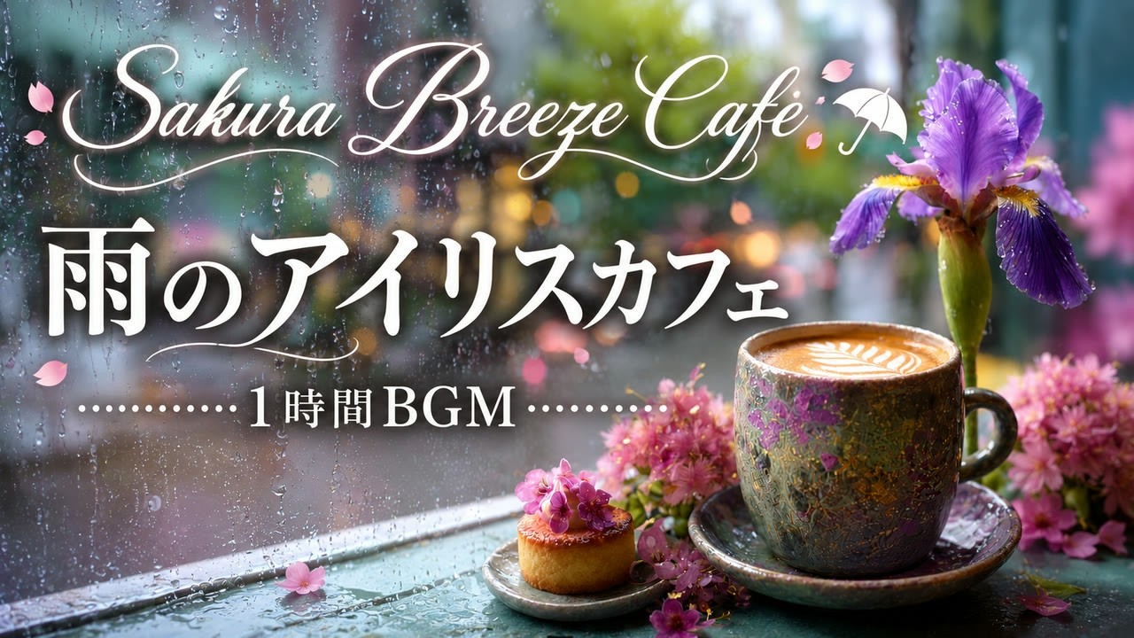 Rainy Iris Cafe — Bossa Nova & Handpan BGM for a Quiet Rainy