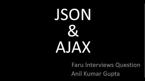 JSON, AJAX ,PHP & MYSQL