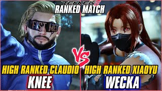 TEKKEN 8 ▰ KNEE (Claudio) vs WECKA (Xiaoyu) ▰ T8 RANKED GAMEPLAY