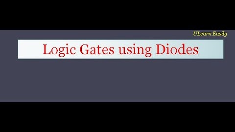 Logic Family || Logic gates using diodes