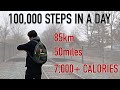 I tried walking 100,000 STEPS in a day and this is what happened... *BURNING 7,000+ CALORIES*