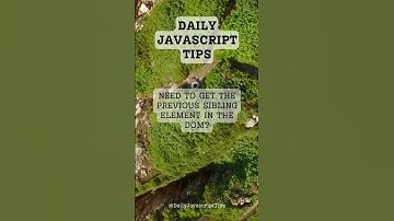 Accessing the Previous Sibling Element in the DOM: Techniques and Best Practices