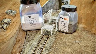 Ballast and colorize used concrete sleeper tracks on your modelrailway (ENG SUB)