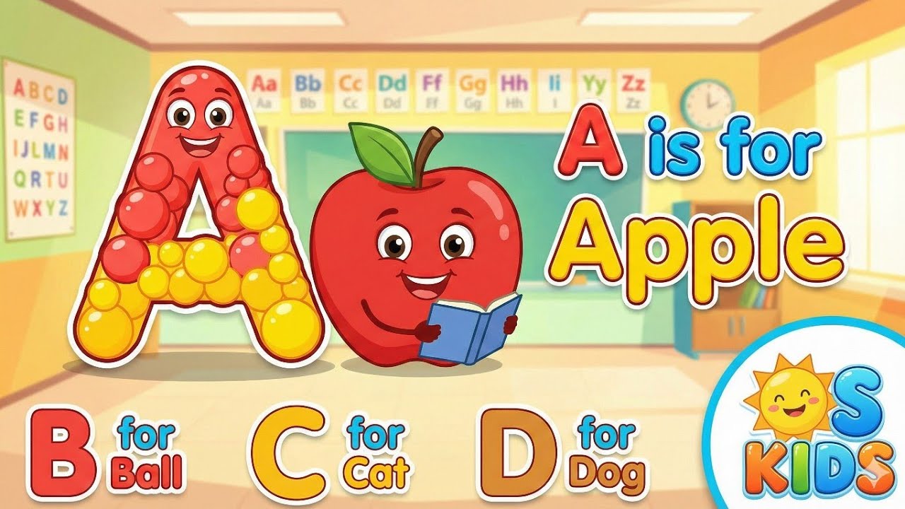 ABC Song nursery rhyme phonics | Abcd song for kids | Baby nursery ...
