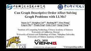 Celebrity Can Graph Descriptive Order Affect Solving Graph Problems with LLMs? Net Worth
