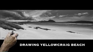 DRAWING EPIC BEACH in YELLOWCRAIG! (Scotland) with BOBBY GOLDSMITH PENCIL ARTIST