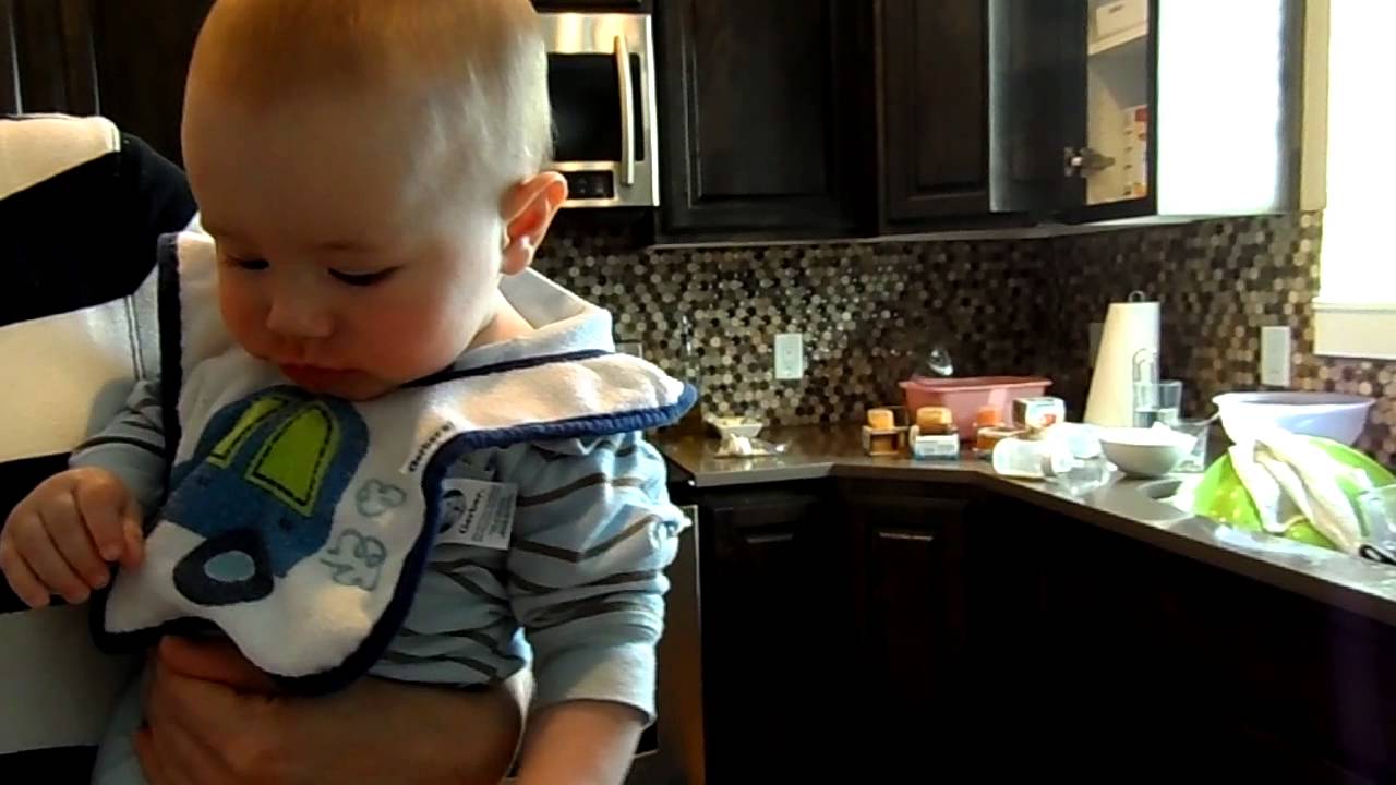 How to get your baby to eat baby food. - YouTube