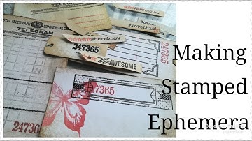 Stamped ephemera embellishments from scraps Tutorial