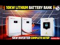 5KW Inverex Nitrox Inverter ke sath 10KW EVE Lithium Battery Setup# trending@InverexSolarEnergy