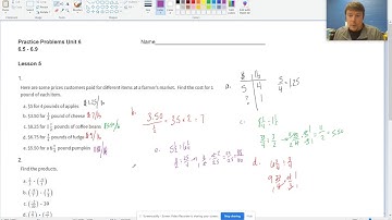 Practice Problems Unit 6 Lesson 5 HW
