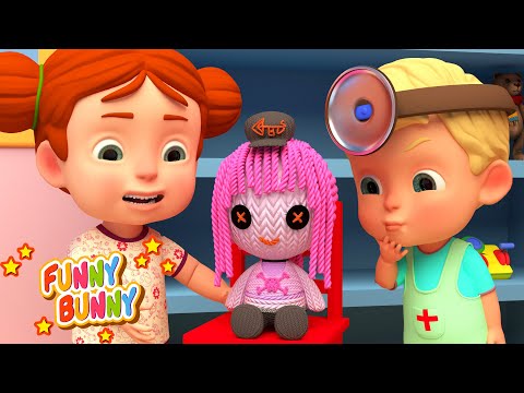 Miss Polly Had A Dolly Song | Funny Bunny Nursery Rhymes & Kids Songs Compilation