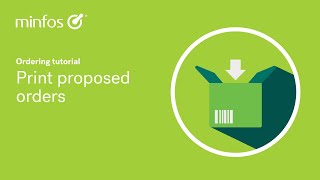 Print proposed orders in Minfos