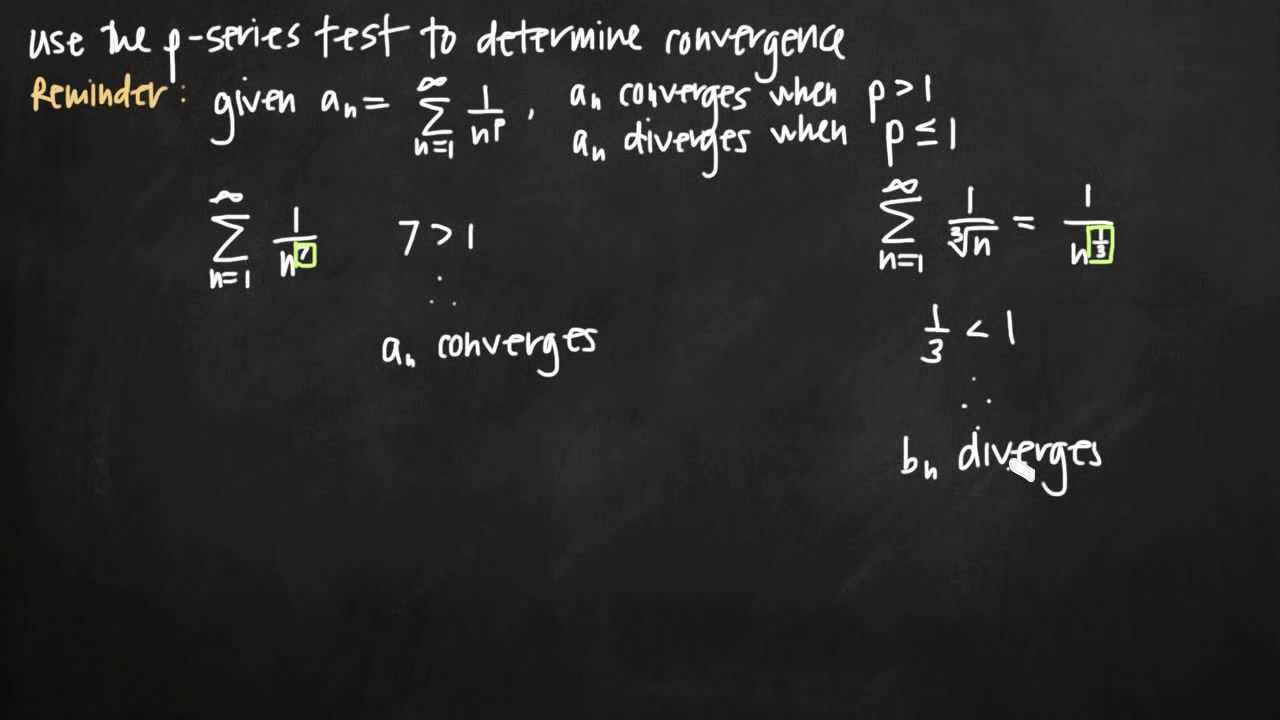 p-Series test for convergence (KristaKingMath) - YouTube