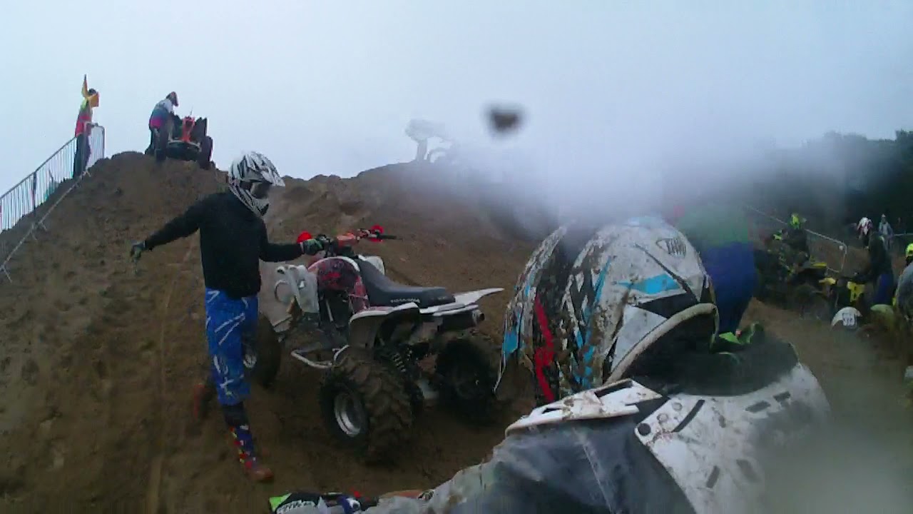 Weston beach race 2021 first lap quad and sidecar