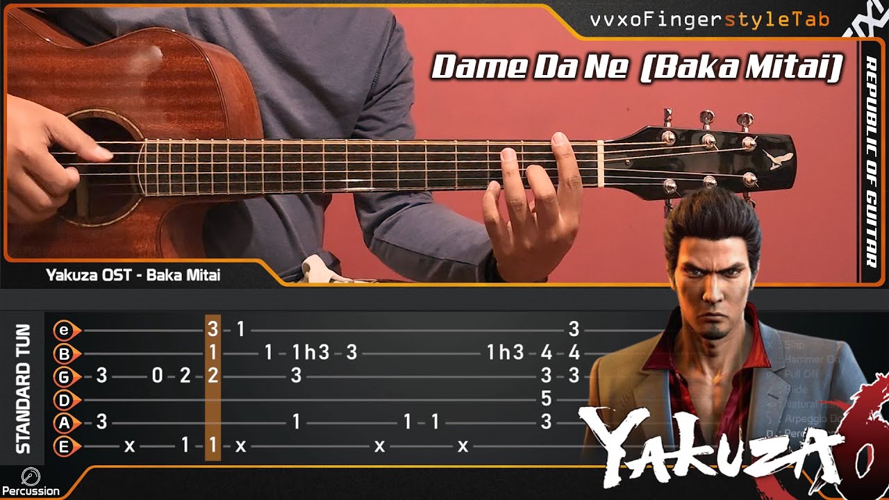 Dame Da Ne (Baka Mitai) Played on Acoustic Guitar | ばかみたい