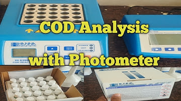 COD analysis with photometer, Hanna photometer, cod analysis procedure.