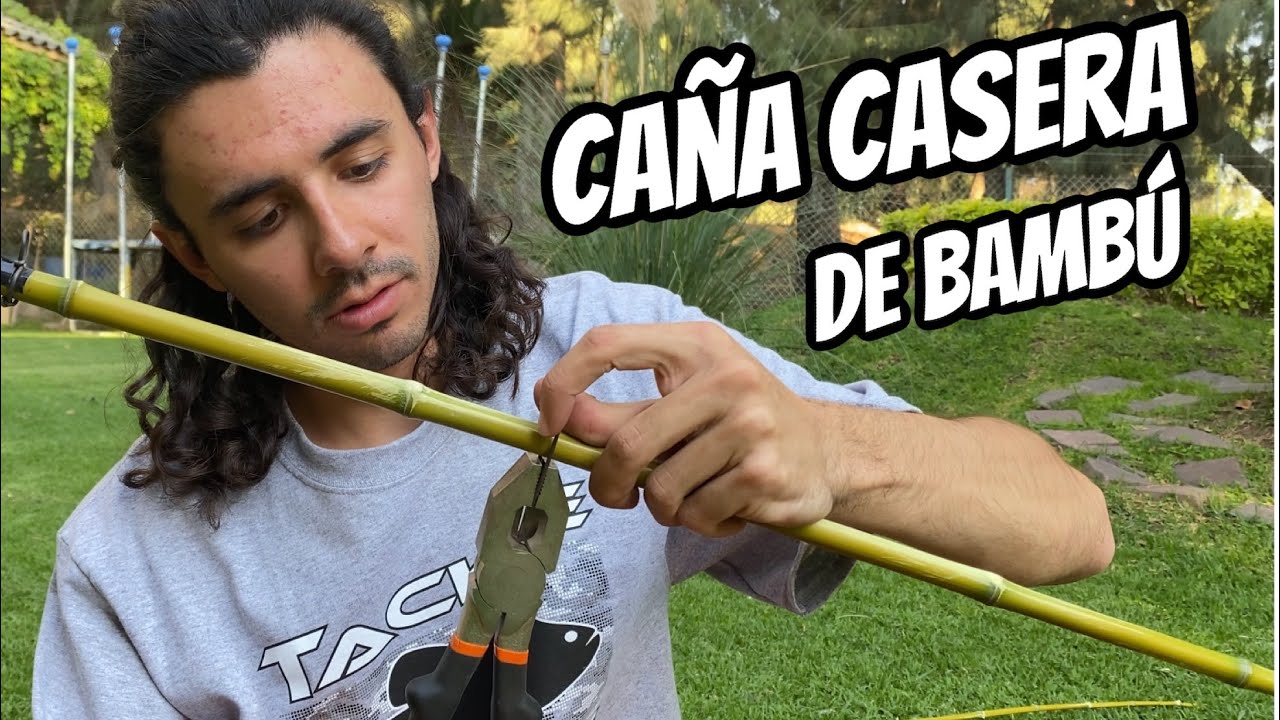 CAÑA DE BAMBÚ, funciona? // Cómo hacer una vara de pesca casera