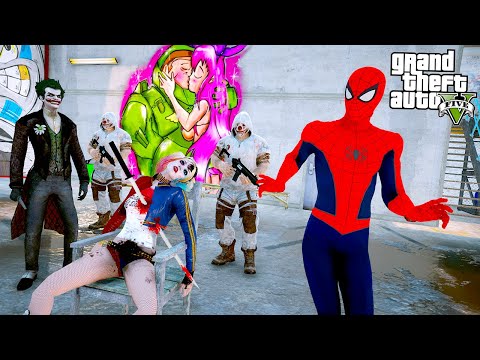 🕷️SPIDERMAN HARLEY QUINN'İ JOKER'İN ELİNDEN KURTARIYOR!😲 - GTA 5