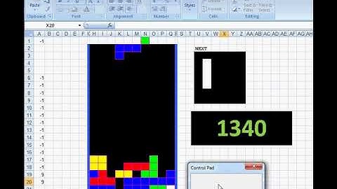 MS Excel Tetris
