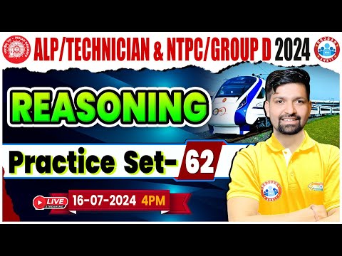 Railway Reasoning Practice Set 62 | RRB ALP, TECHNICIAN, NTPC & Group D | Reasoning By Sandeep Sir