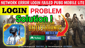PUBG MOBILE LITE NETWORK ERROR LOGIN FAILED PROBLEM FIX | PUBG LITE LOGIN PROBLEM  & UNBAN IN INDIA