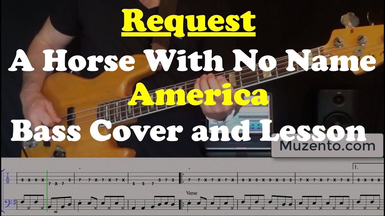 A Horse With No Name Bass Cover and Lesson Request Acordes Chordify