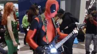 New York Comic Con 2012 - Deadpool Playing a Guitar