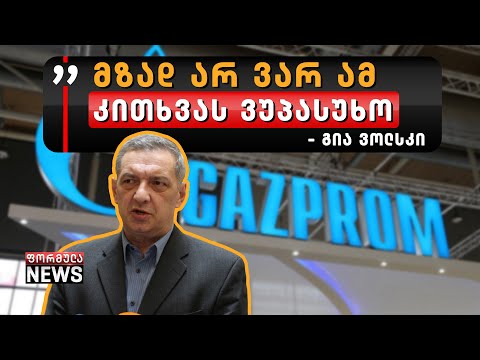 გაზპრომთან დაკავშირებულმა კითხვებმა გია ვოლსკი გააღიზიანა