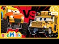  school bus vs monster truck  appmink nurseryrhymes kidssong cartoon kids