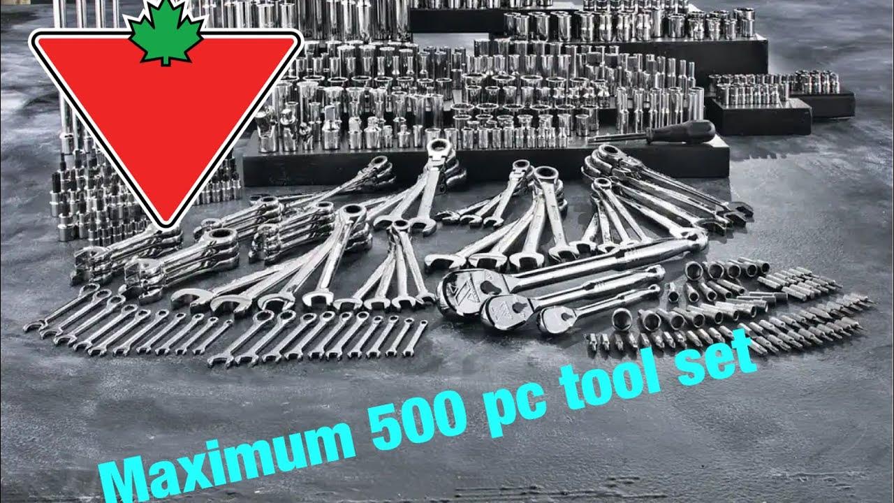 Maximum 500 piece mechanic tool set Canadian tire 05803042 YouTube