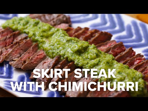 Skirt Steak With Charred Chimichurri  Tasty Recipes