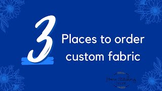 3 Places to Order Custom Fabric. Create your own fabric designs today! #fabric #diycrafts #custom