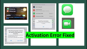 How to Fix iMessage/FaceTime Activation Error | Iphone Facetime and imessage Activation Error fixed