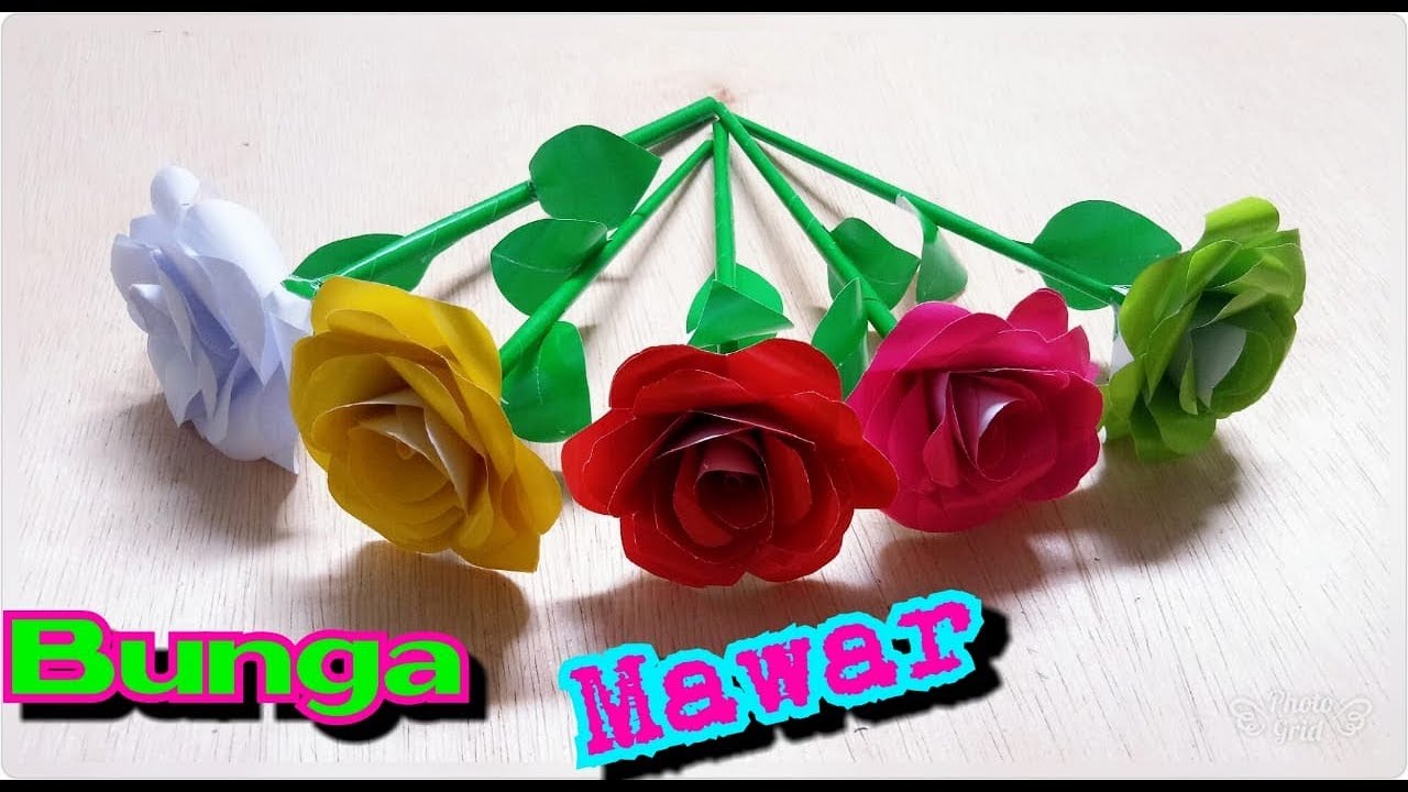  cara  membuat  origami bunga  mawar YouTube