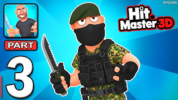 Hit Master 3D - Gameplay Walkthrough Part 3 - Become Knife Assassin Master (Android, iOS)