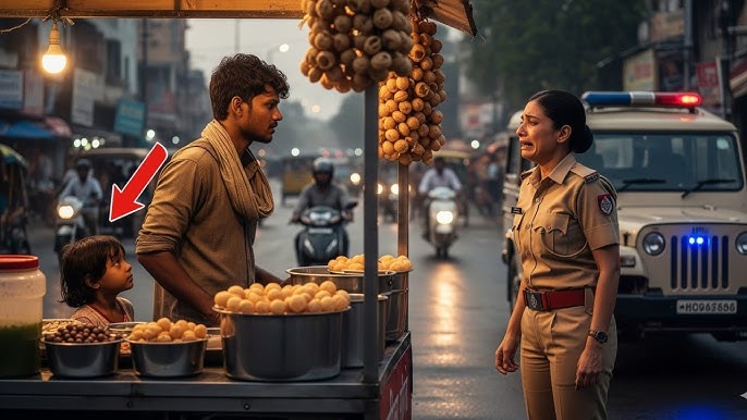 IPS मैडम अपनी कार से जा रही थी सड़क पर उनका पति और बच्ची पानीपुरी बेच रहे थे.. IPS मैडम देख कर हैरान - YouTube