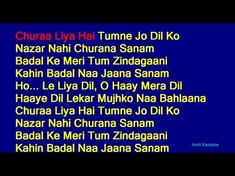 chura-liya-hai-tumne-jo-dil-ko---asha-bhosle-mohammed-rafi-duet-hindi-full-karaoke-with-lyrics