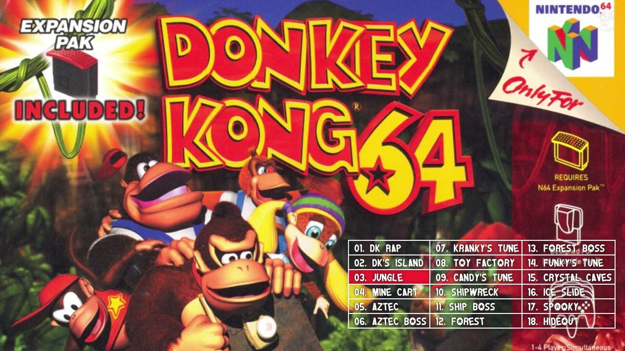 Donkey Kong 64 Soundtrack (N64 OST, 18 Tracks) DK64