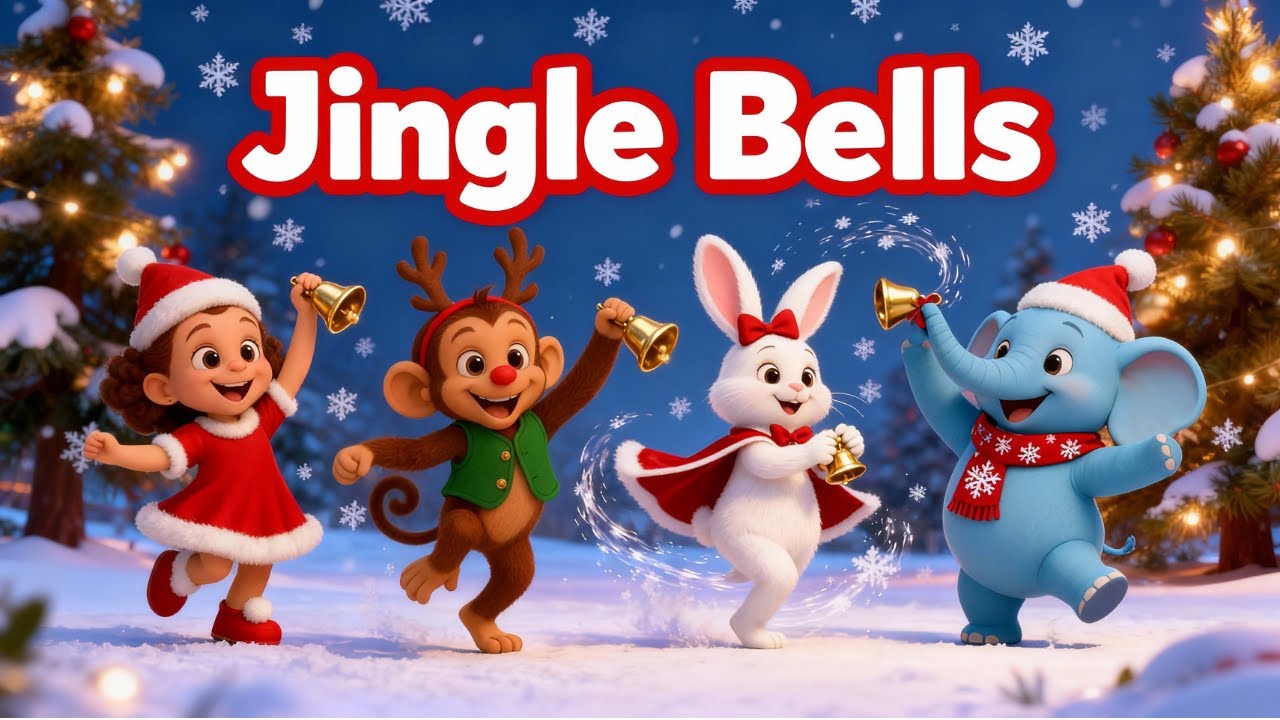 Jingle Bells | Christmas Song for Kids | Teana Tales Nursery Rhymes & Kids Songs