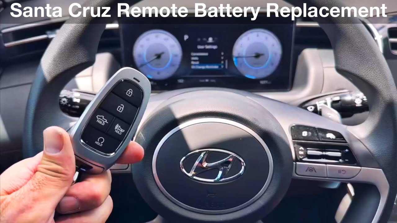 Hyundai Santa Cruz How to replace the remote battery / key fob ...