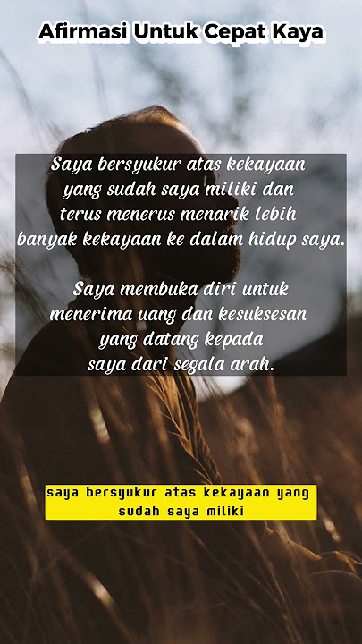 Afirmasi untuk Cepat Kaya: Rahasia Sukses Mengubah Kekayaan Anda!