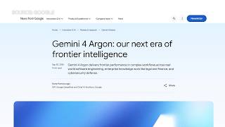 Google Rolls Out AI Model Gemini 4 Argon