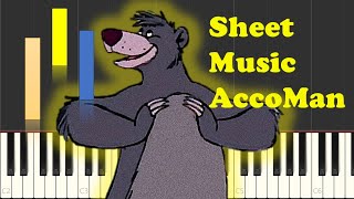 How To Play Disney The Bare Necessities Piano Sheet Music EASY