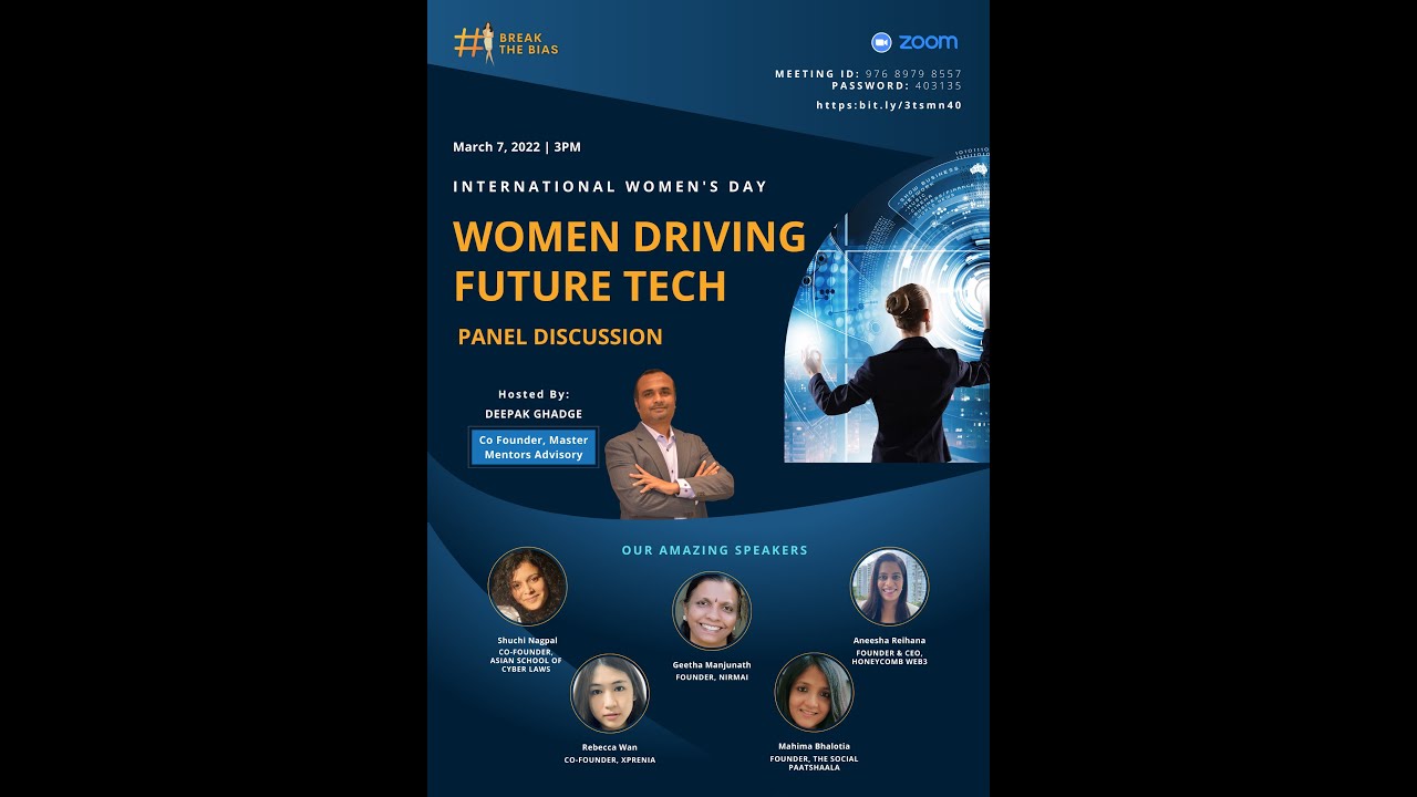 International Women's Day Mar 2022 Panel Discussion - Women Driving Future Tech