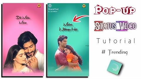 How to make Pop-up text status video | status video kaise banaye | vj status editor