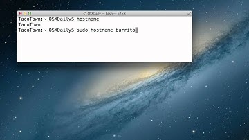 Set Hostname in OS X from the Terminal
