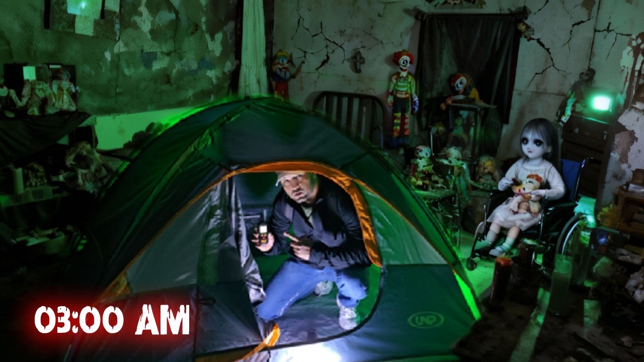 ACAMPÉ EN LA CASA DEL EXORCISMO Y ESTO PASÓ....😨