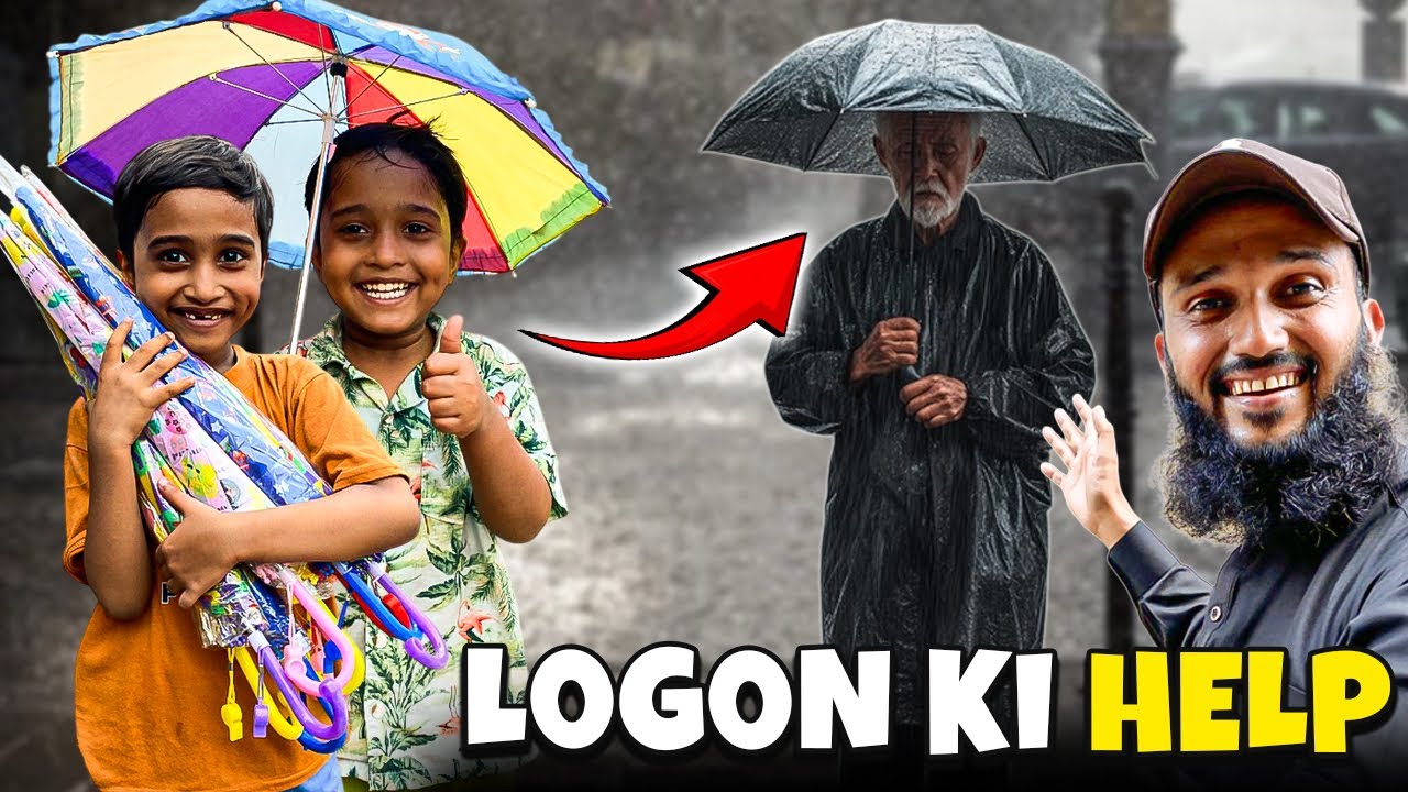 Barish ma logon ki help 😍 free umbrella di sbko | Fahad Bhai Official