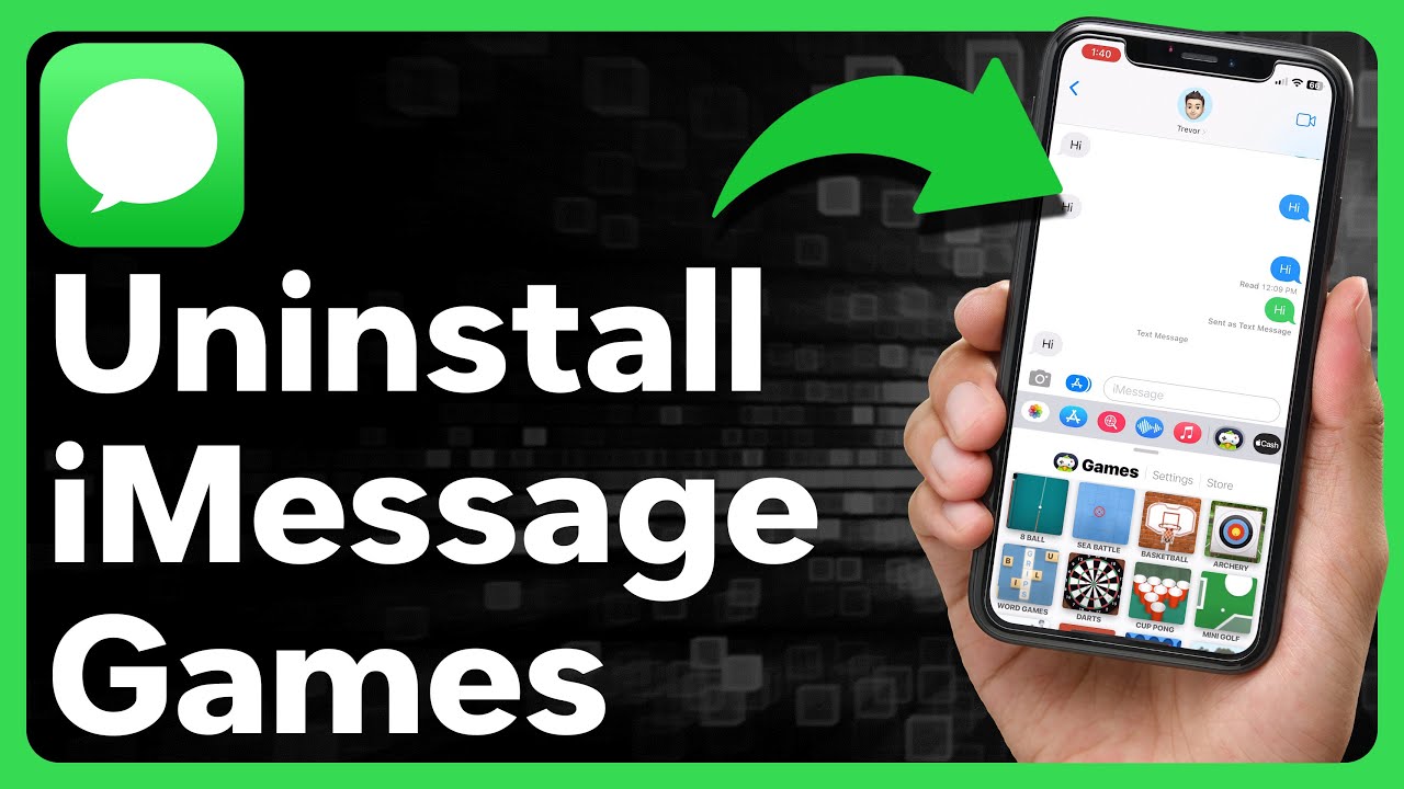How To Uninstall iMessage Games YouTube